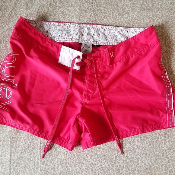Pink Hurley Board Shorts Size 7 Swim Shorts Surf - Picture 2 of 5